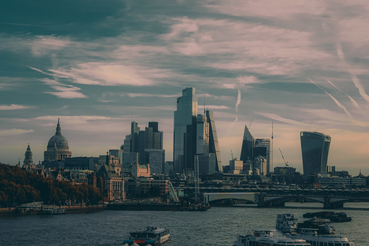 a view of a city from a river