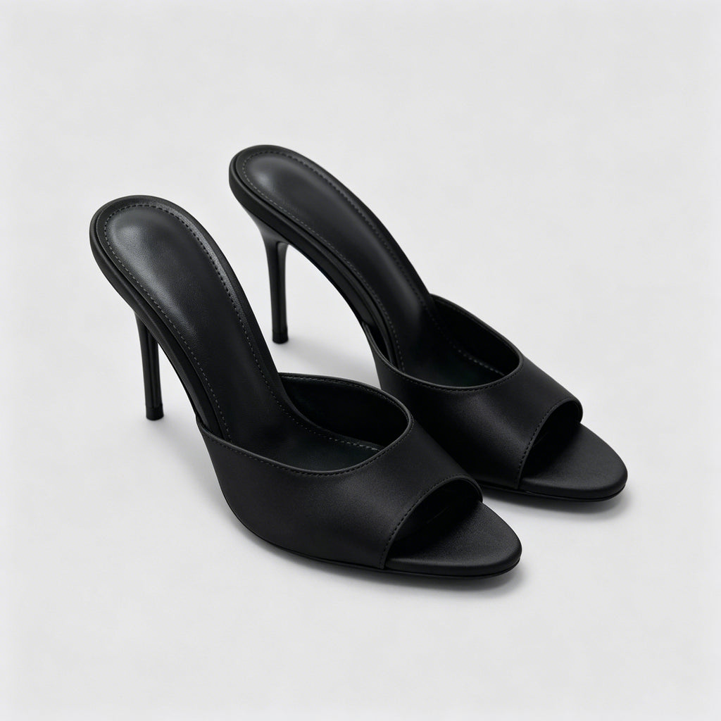 Selene Minimalist Stiletto Mule Heels