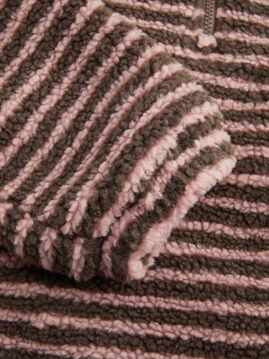 Two-Tone Sherpa Fleece Pullover