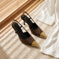 Valencia Leopard Print Slingback Heels