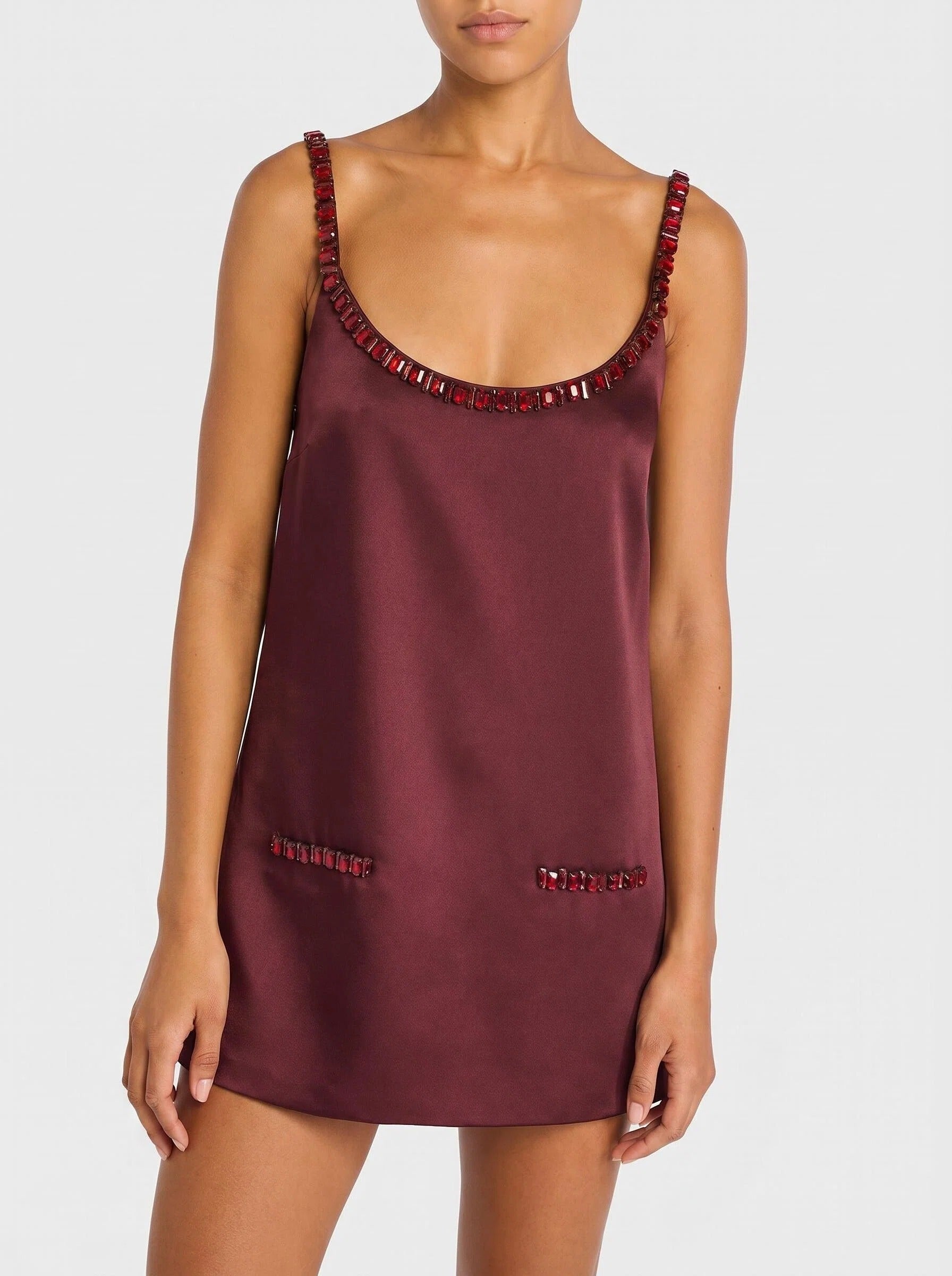 Ruby Luxe Satin Mini Dress