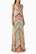 Multicolor Sling Maxi Dress