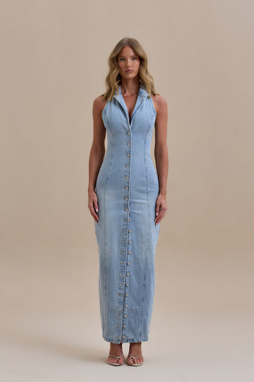 Maxi Dress | Mid Wash Denim