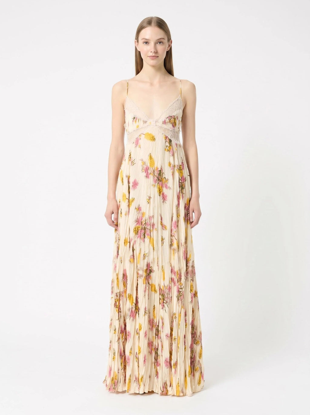 Romantic Floral Lace Cami Maxi Dress