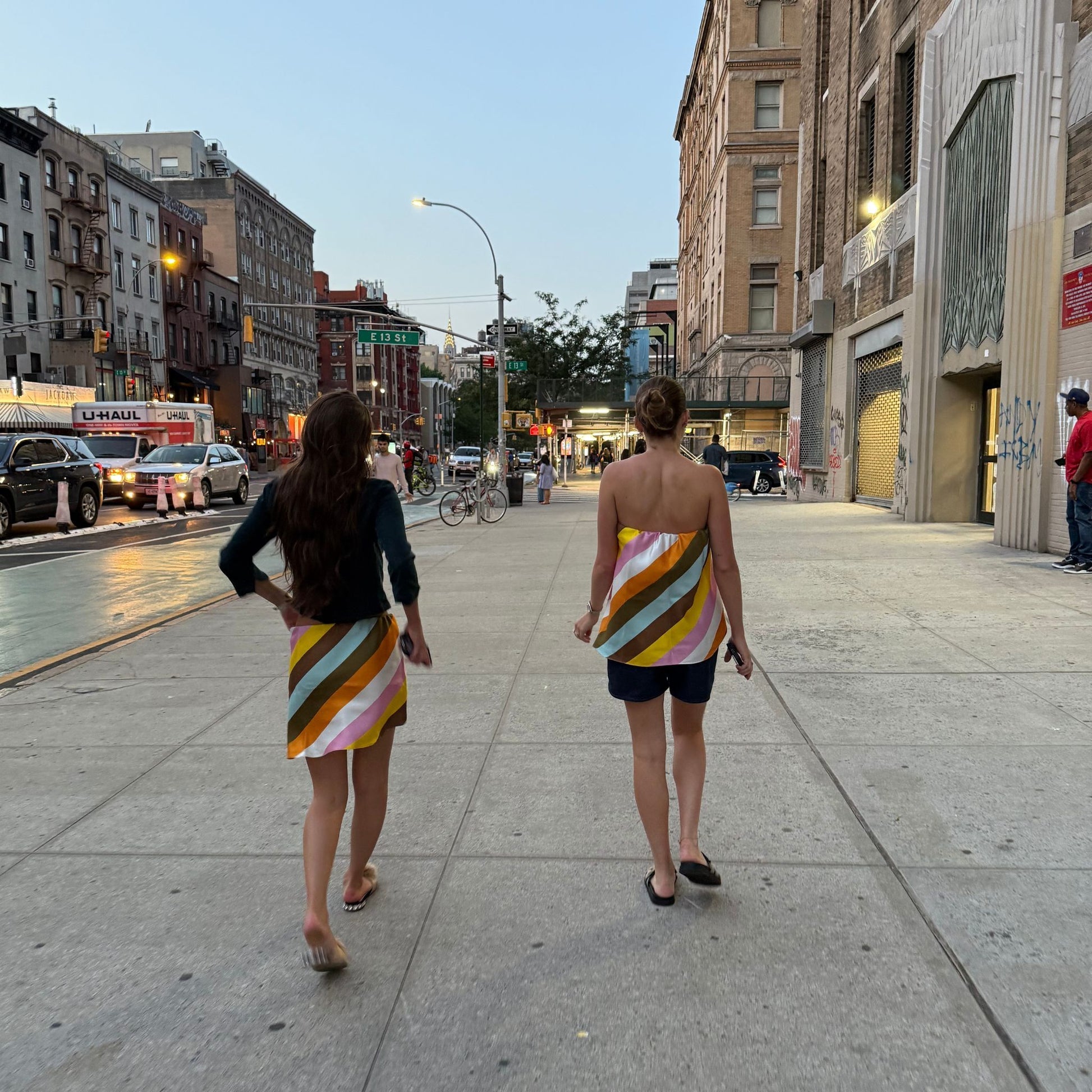 Rainbow Striped Midi Skirt/Top
