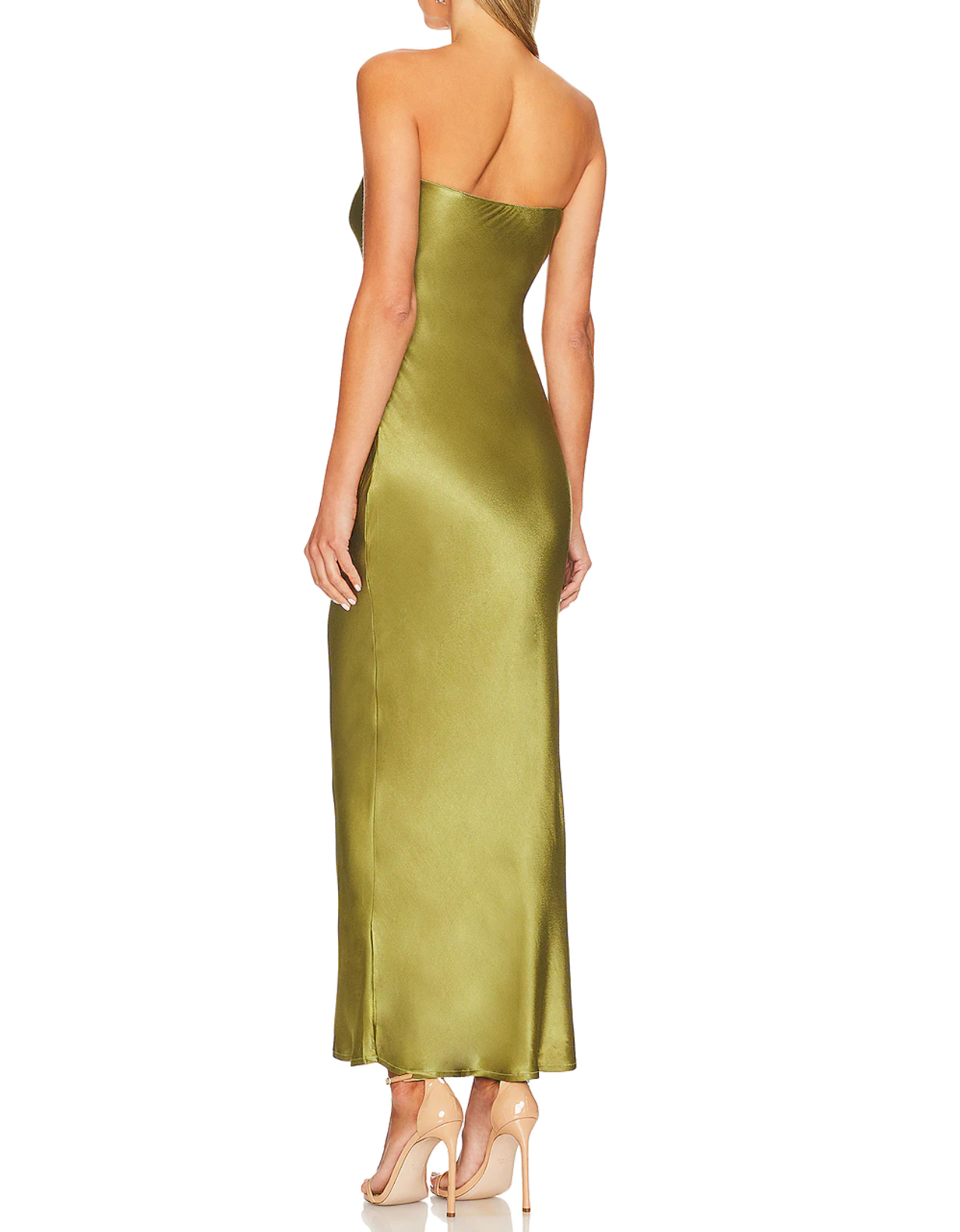 Elegant Strapless Silk Slip Dress