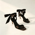 Chic Women’s Heels – Ankle Tie Strappy Evening Shoes