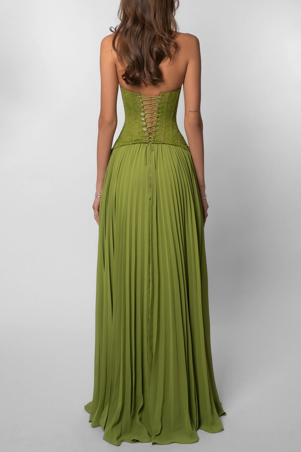 Bridget Green Emerald Corset Maxi Dress