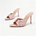 Rosalie Ruched Mule Heels