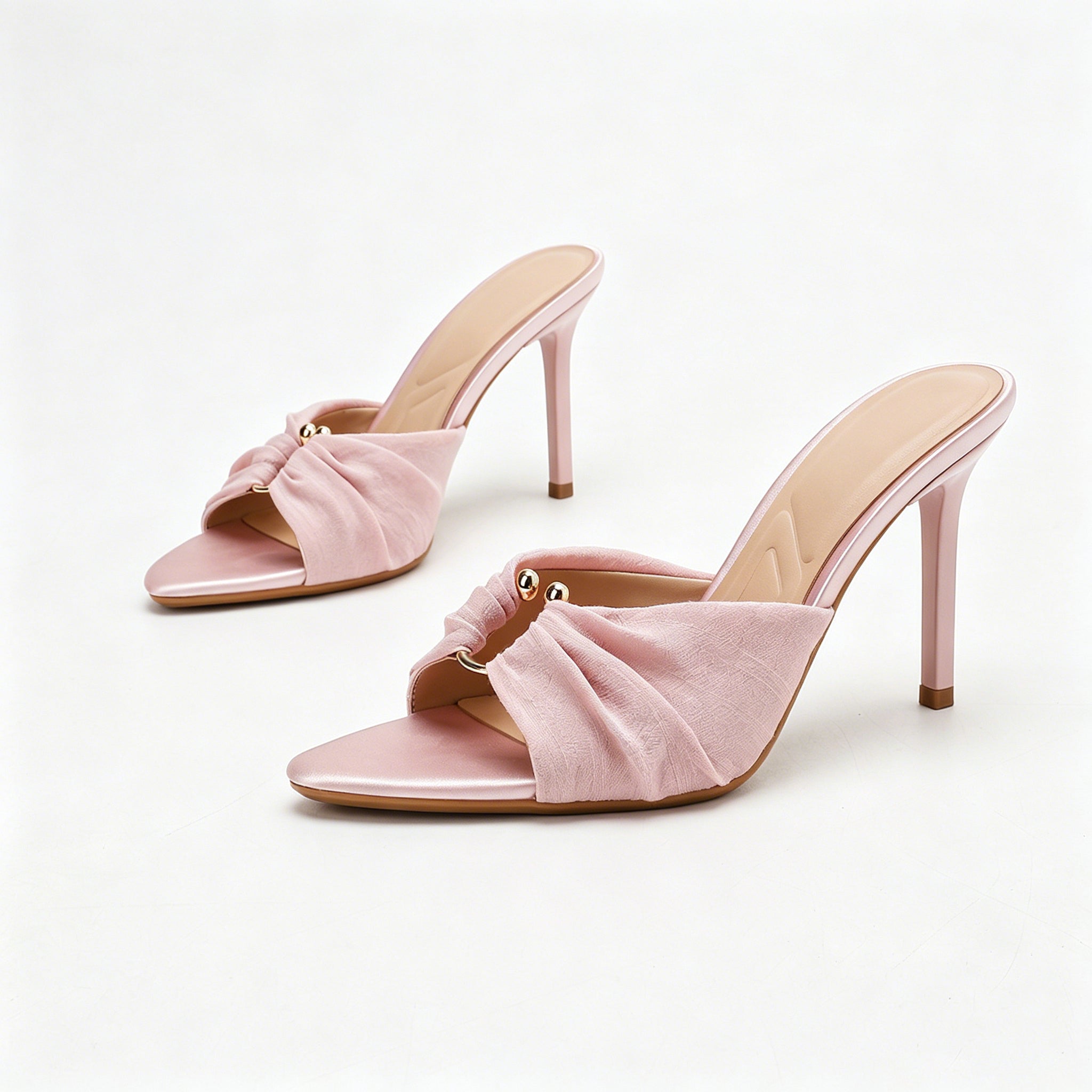 Rosalie Ruched Mule Heels