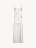 Ocean-Inspired Slim-Fit Long Dress