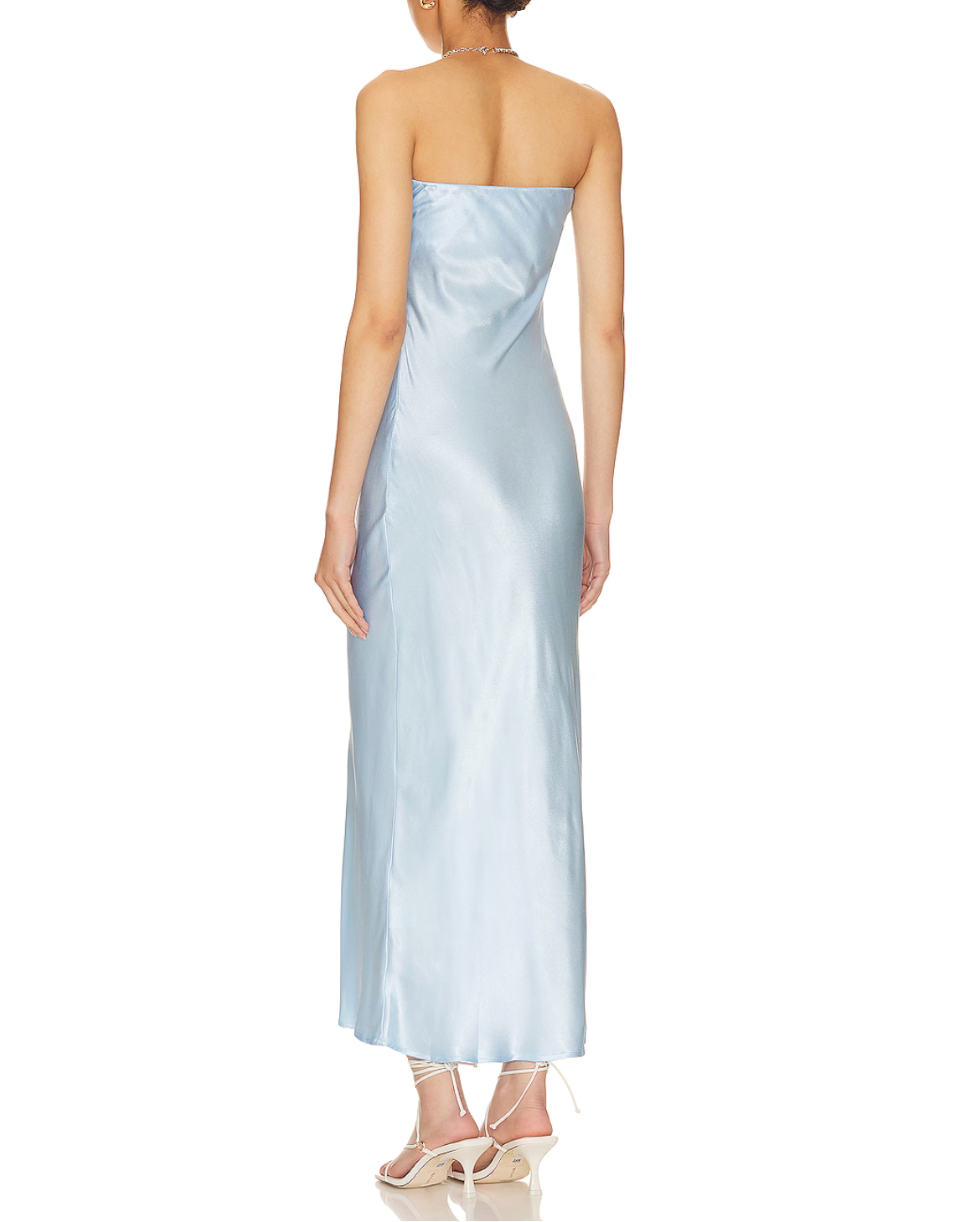 Elegant Strapless Silk Slip Dress