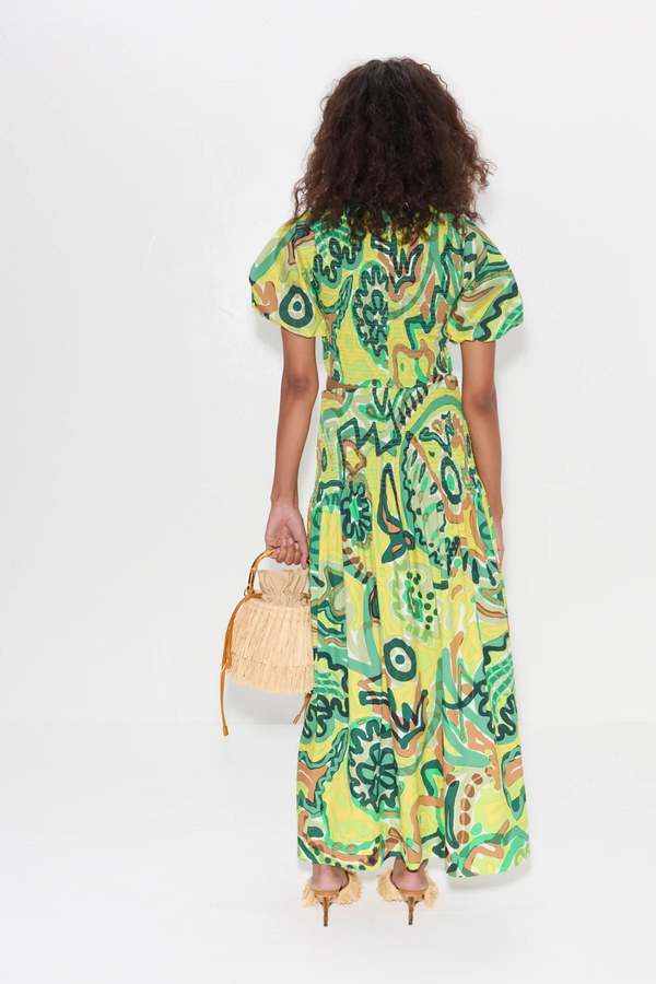 Abstract Green Floral Set