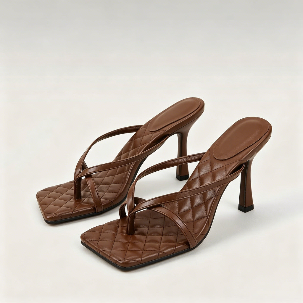 Women’s Cross Strap High Heels – Stylish Party & Office Shoes