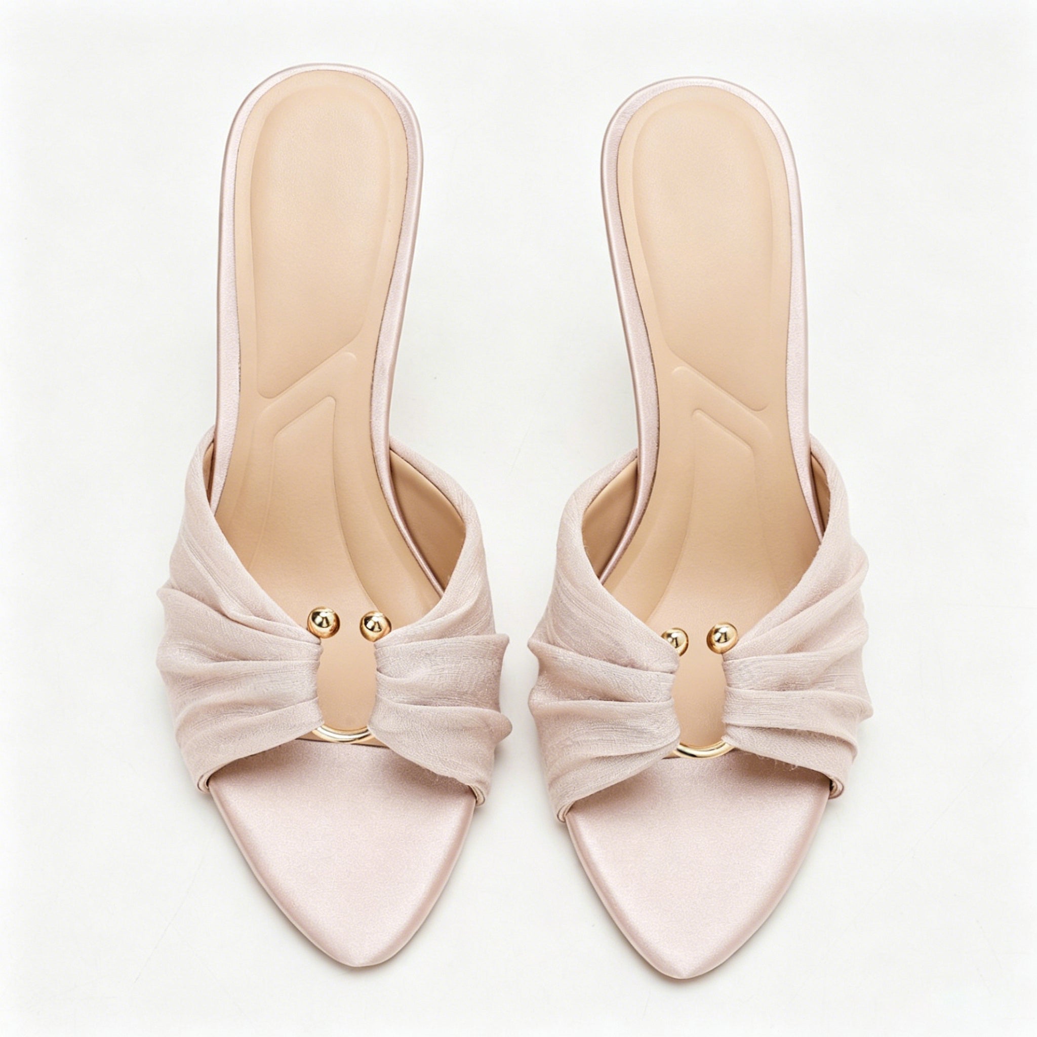 Rosalie Ruched Mule Heels