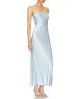 Elegant Strapless Silk Slip Dress