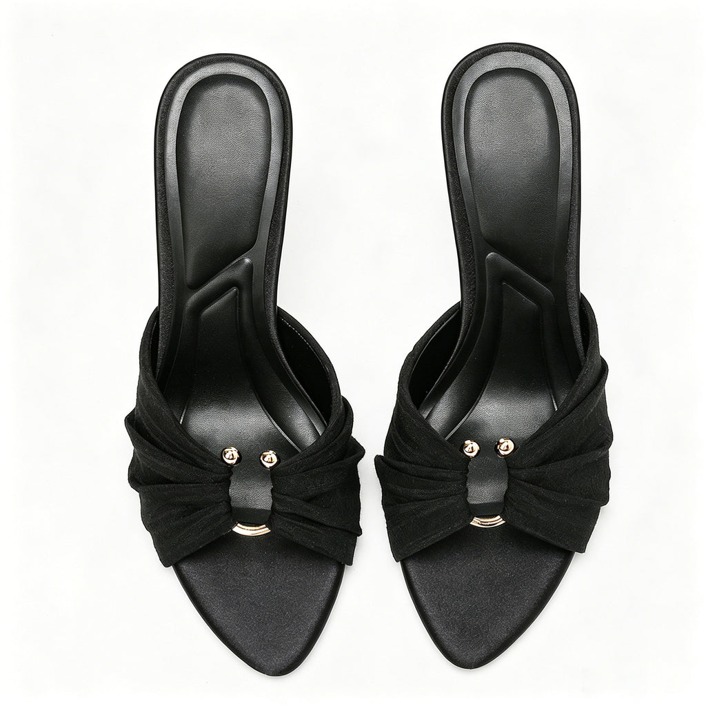 Rosalie Ruched Mule Heels