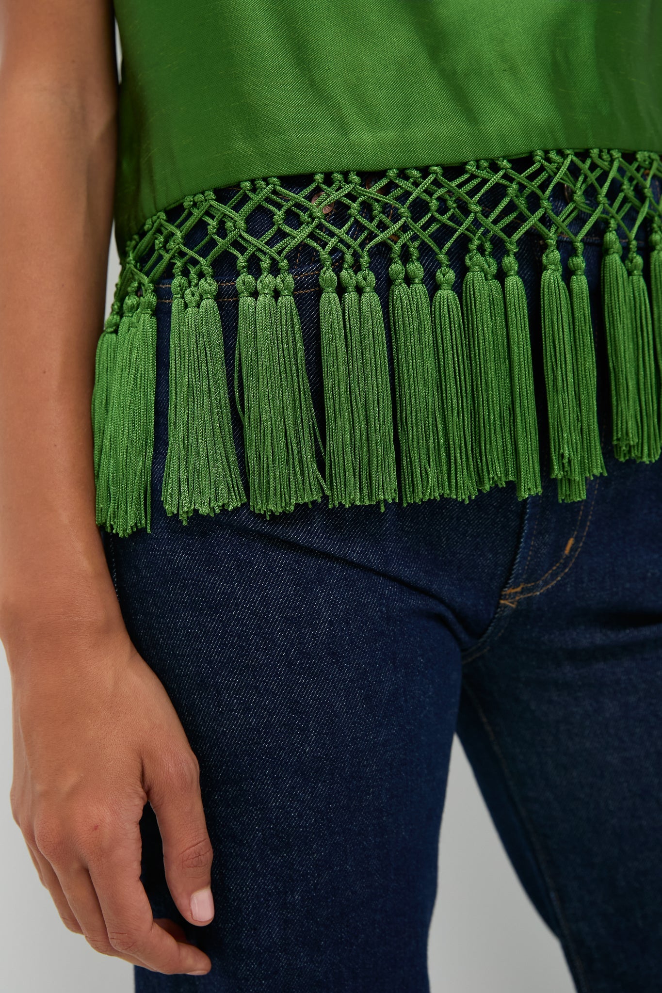 Green Tassel Top