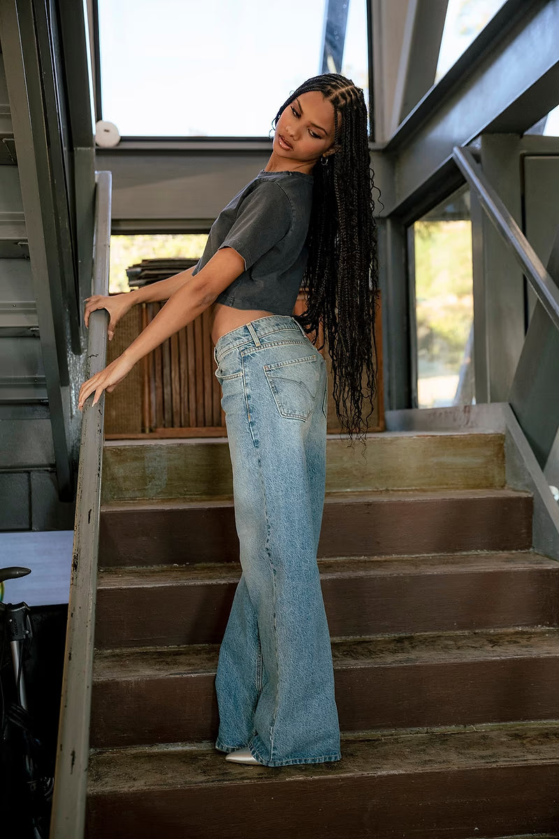 Wavesong Low-Rise Flare Jeans