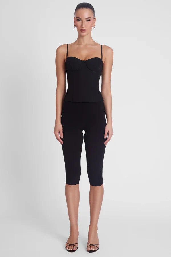 Noir Sculpt Corset Top