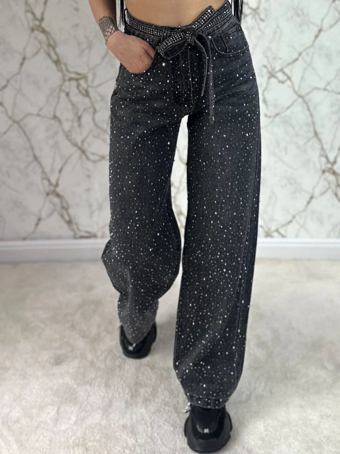 Starlight Bling Wide Jeans