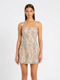 Floral Embroidered Mini Dress