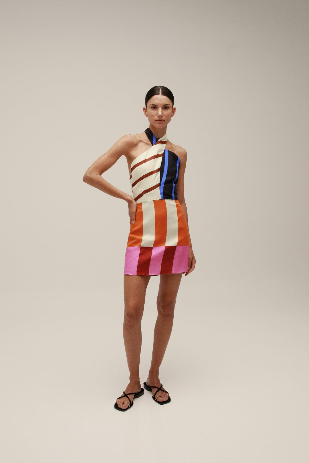 Holiday Halterneck Mini Dress