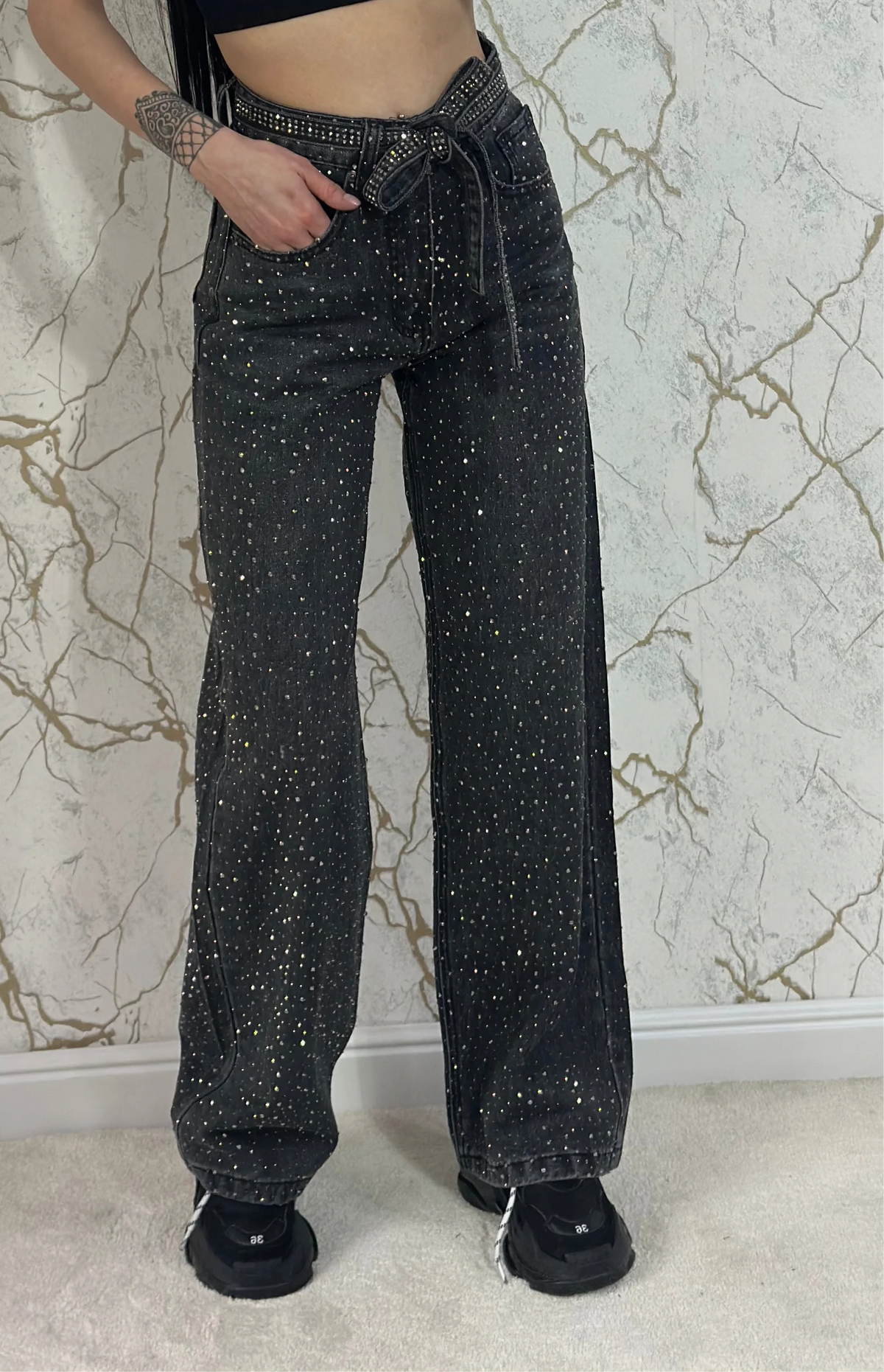 Starlight Bling Wide Jeans