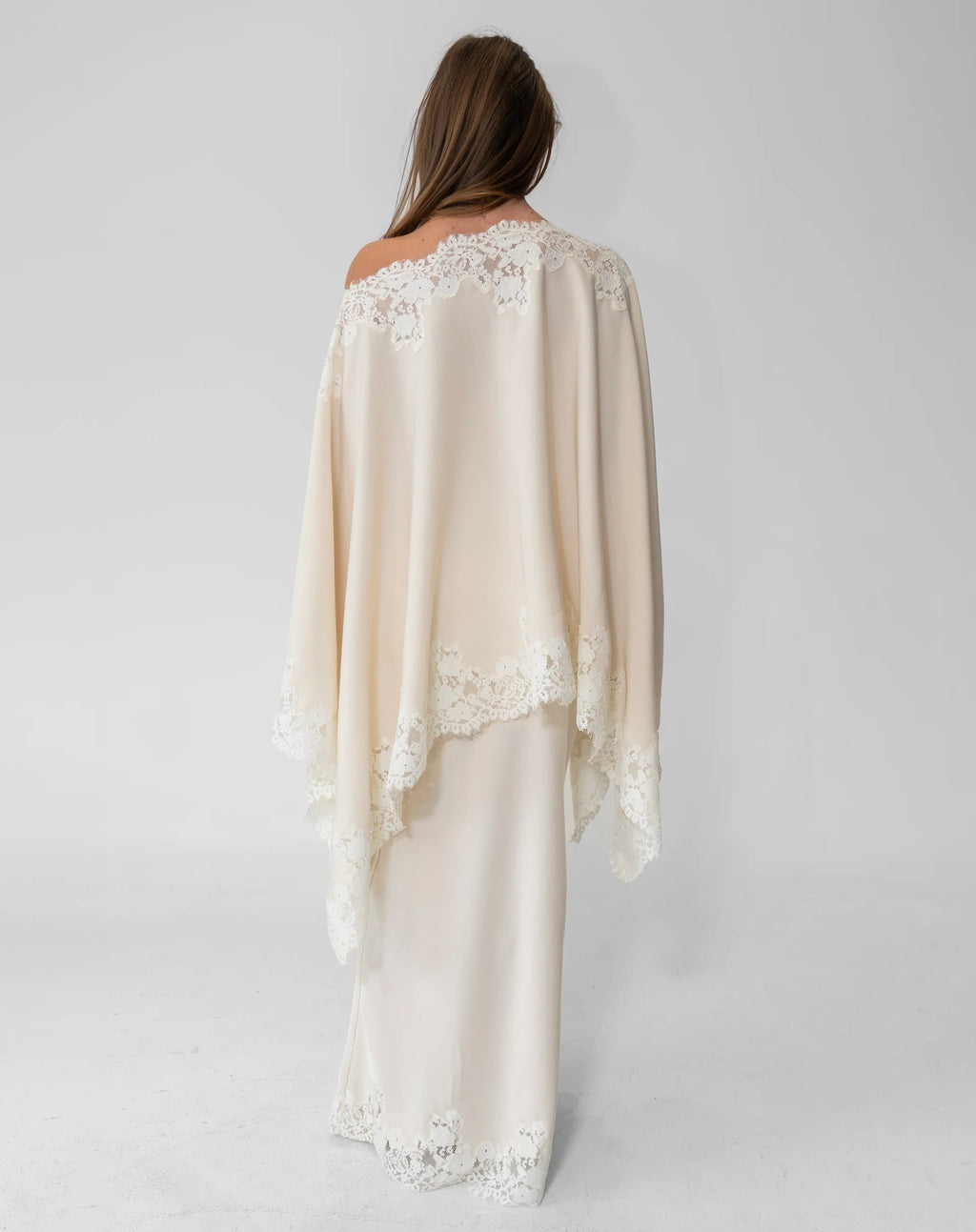 Almond Drift Satin Maxi Skirt