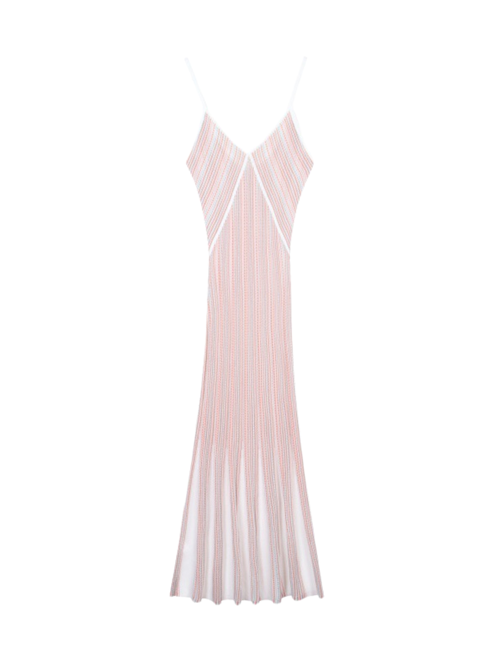 Favixor Striped V-Neck Knit Midi Dress