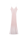 Favixor Striped V-Neck Knit Midi Dress