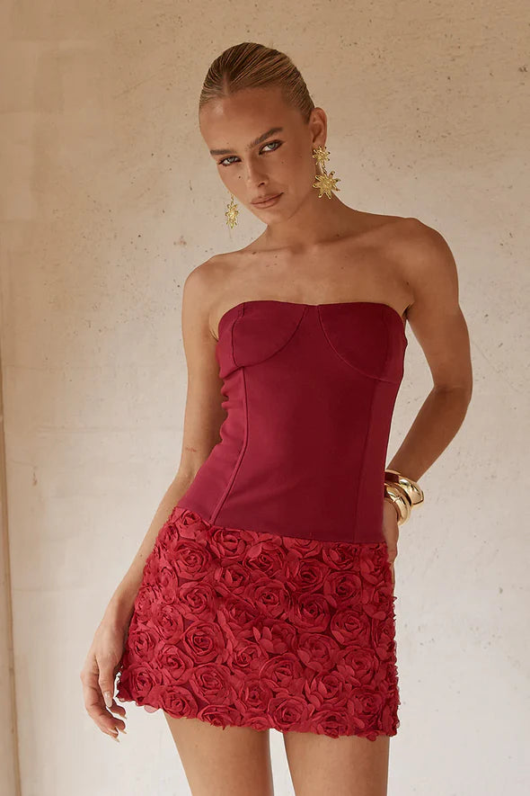 Ruby Bloom Corset Mini Dress