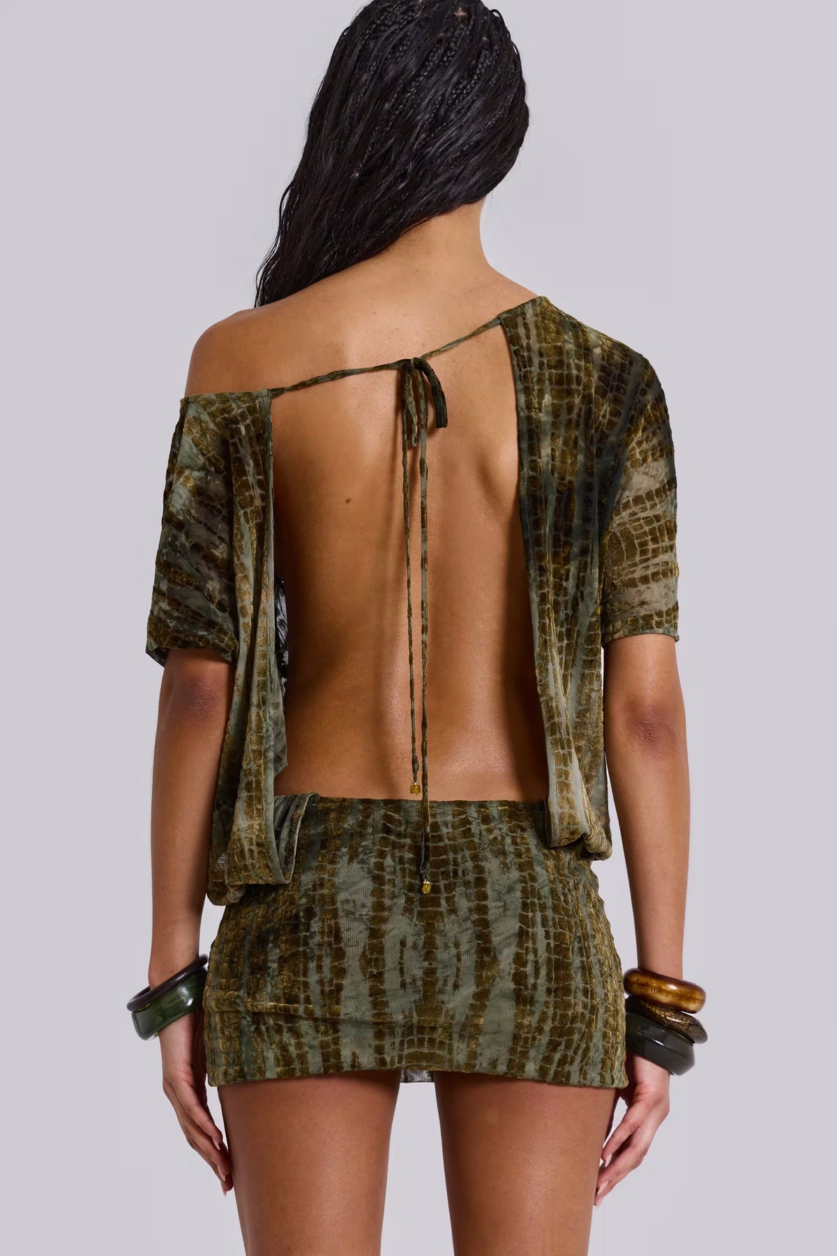 Flocked Allure Mini Dress