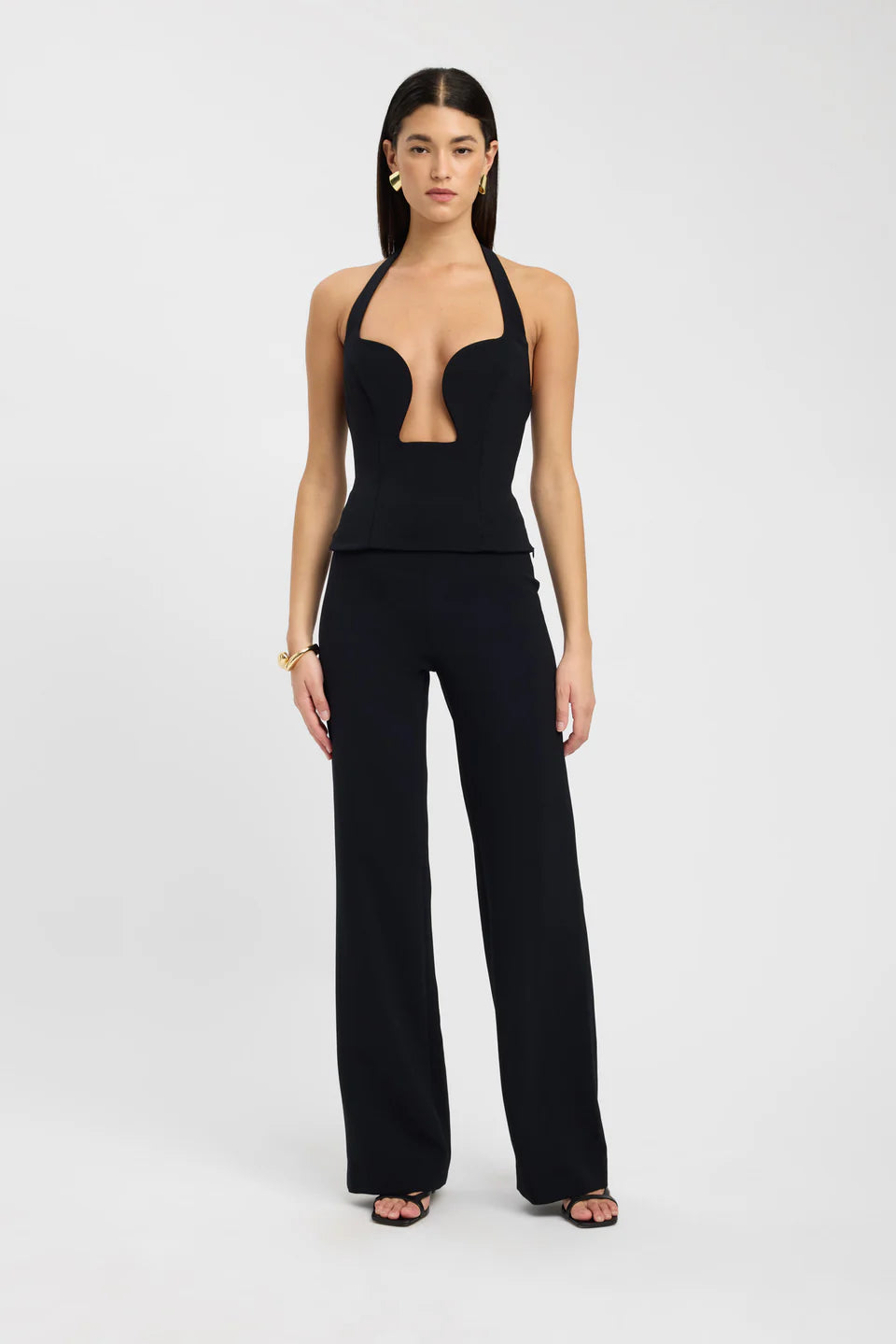Noir Halo Cut-Out Halter Top