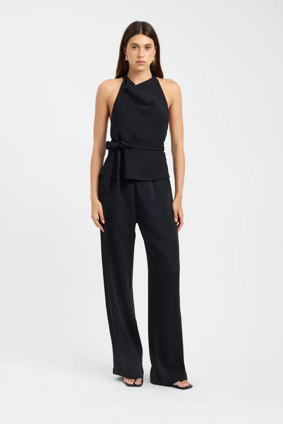 Noir Tied Back Halter Top