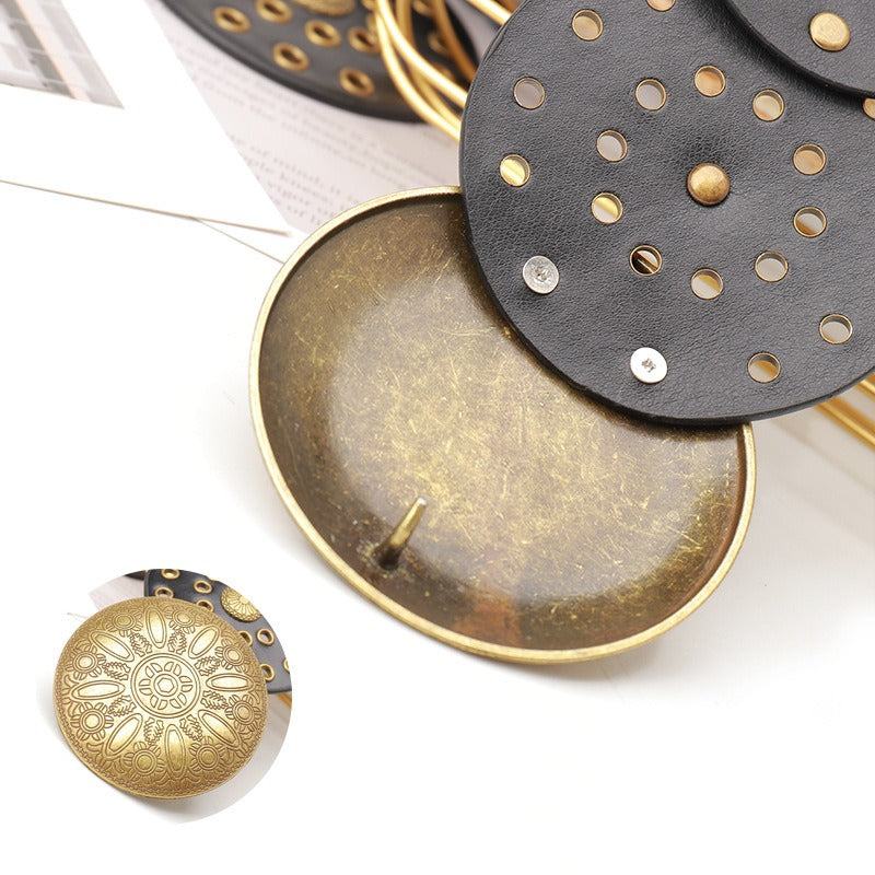 Vintage Metal Patchwork Hollow-Out Personalized Belt