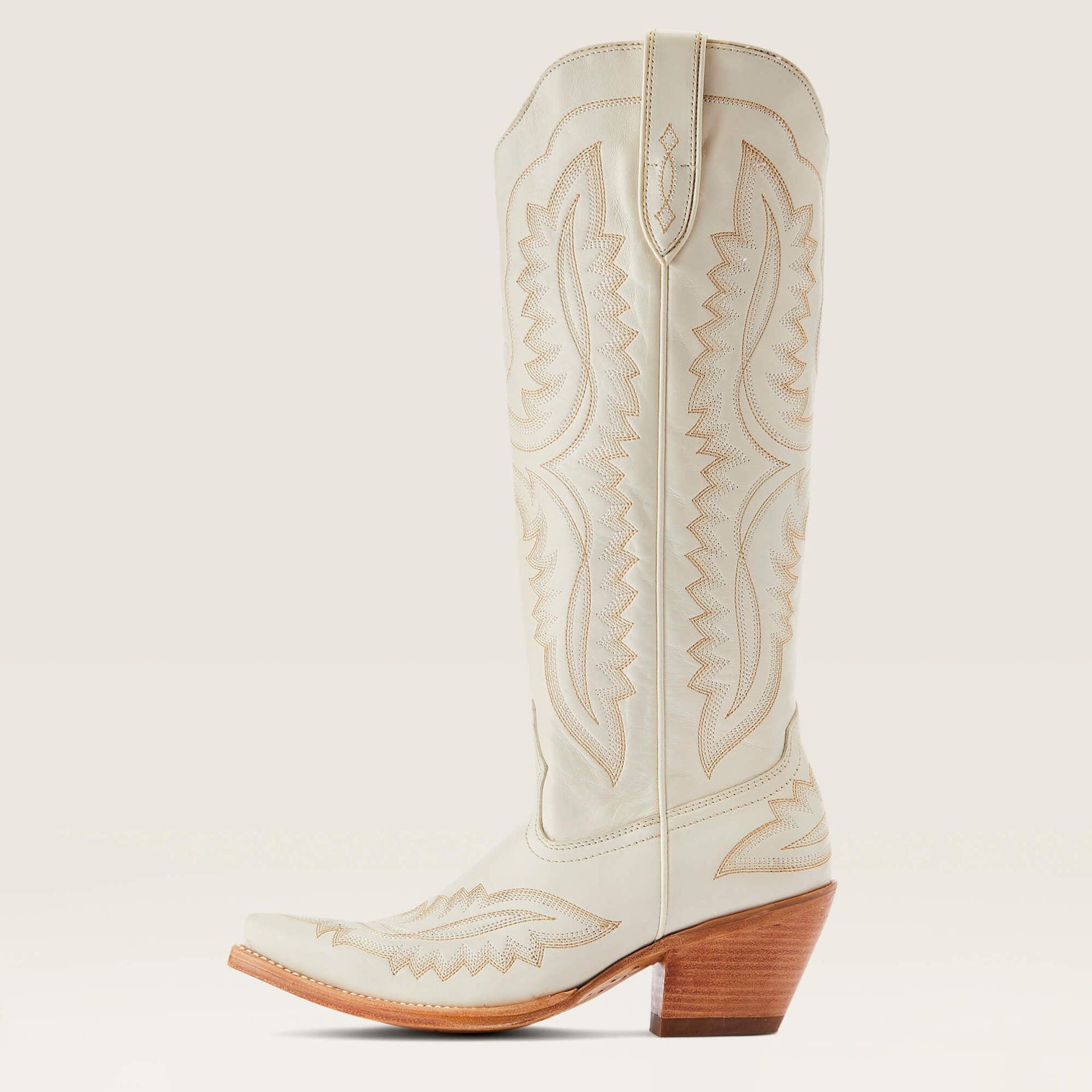 Pointed Toe Block Heel High-Top Western Cowboy Boots