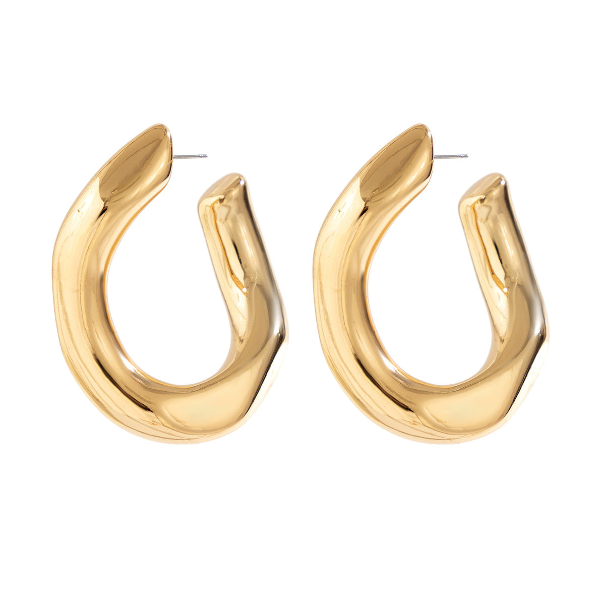 Circle & Teardrop Drop Earrings