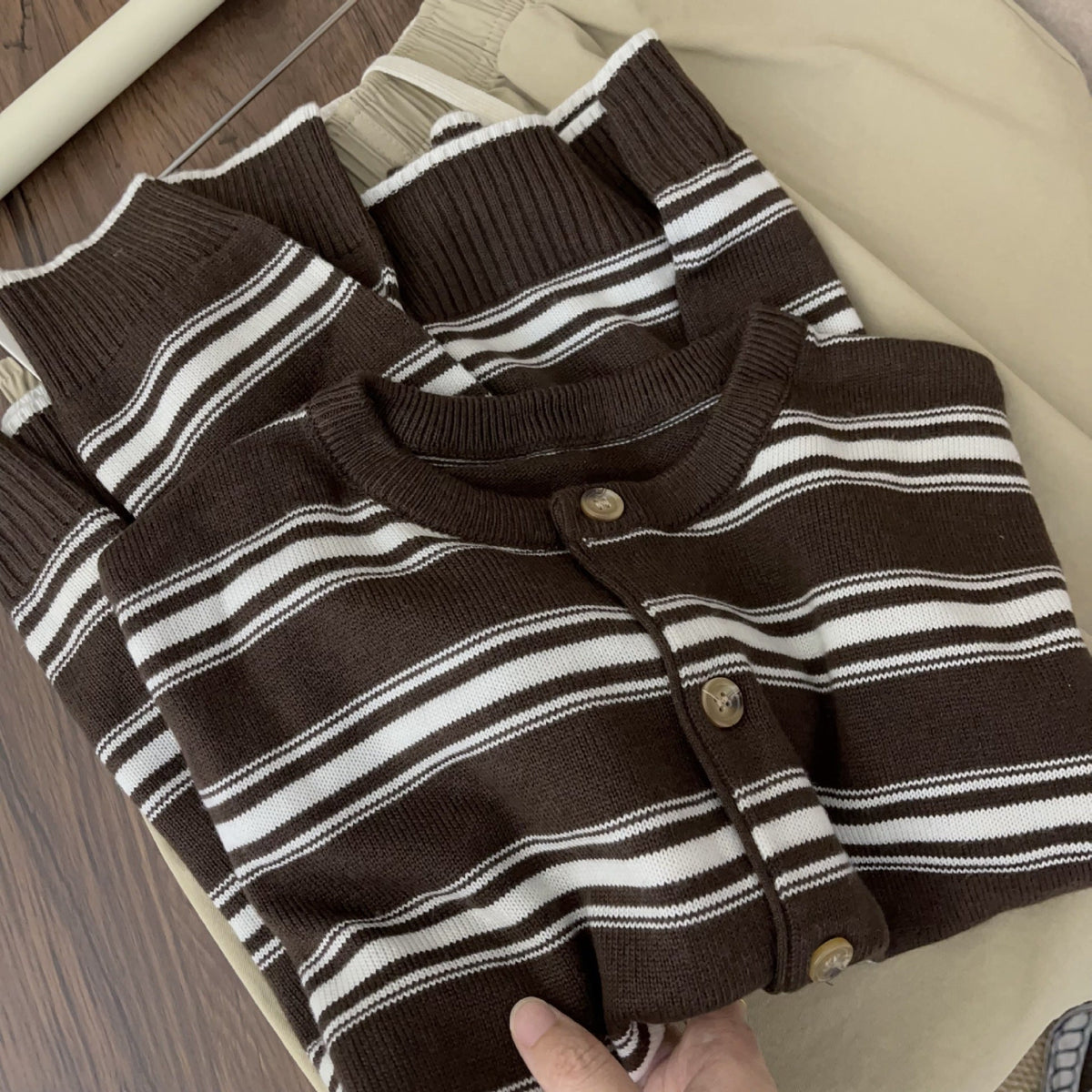 Striped Knit Cardigan – Classic Cozy Layer