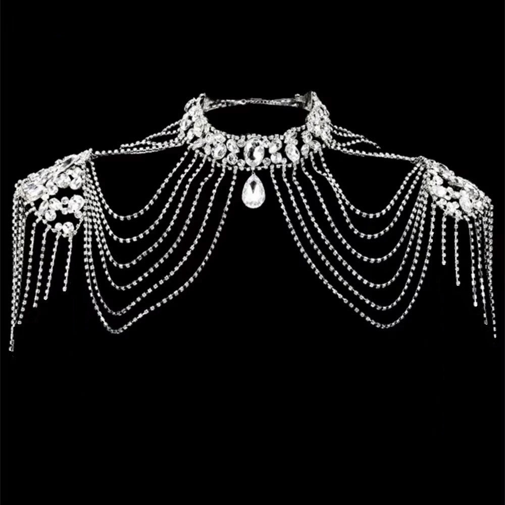 Fairy Chain Tassel Shoulder Cape – Elegant Sparkle
