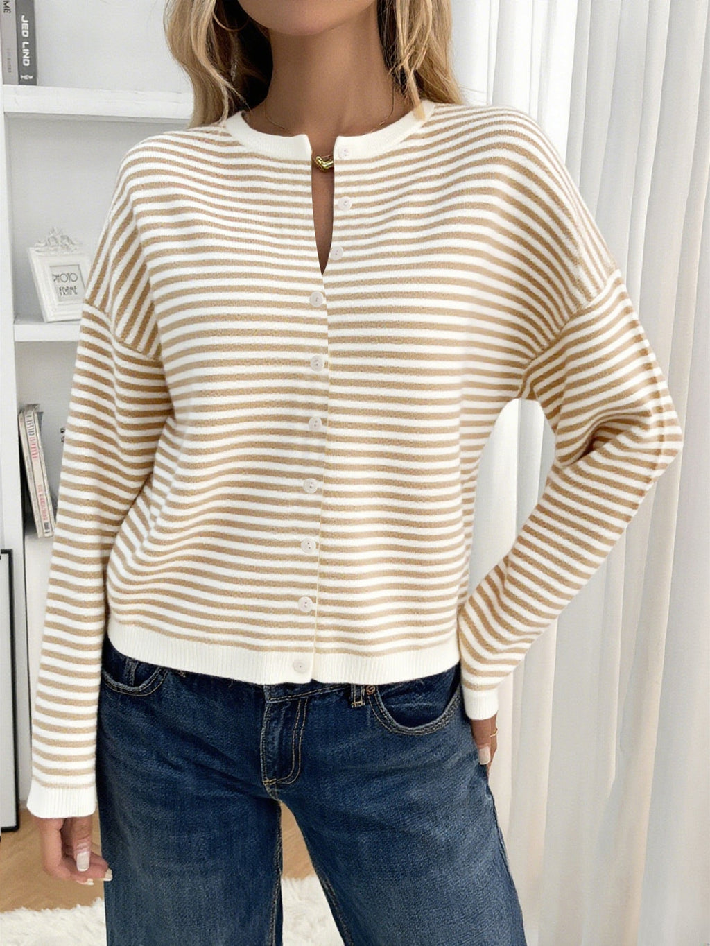 Striped Knit Cardigan