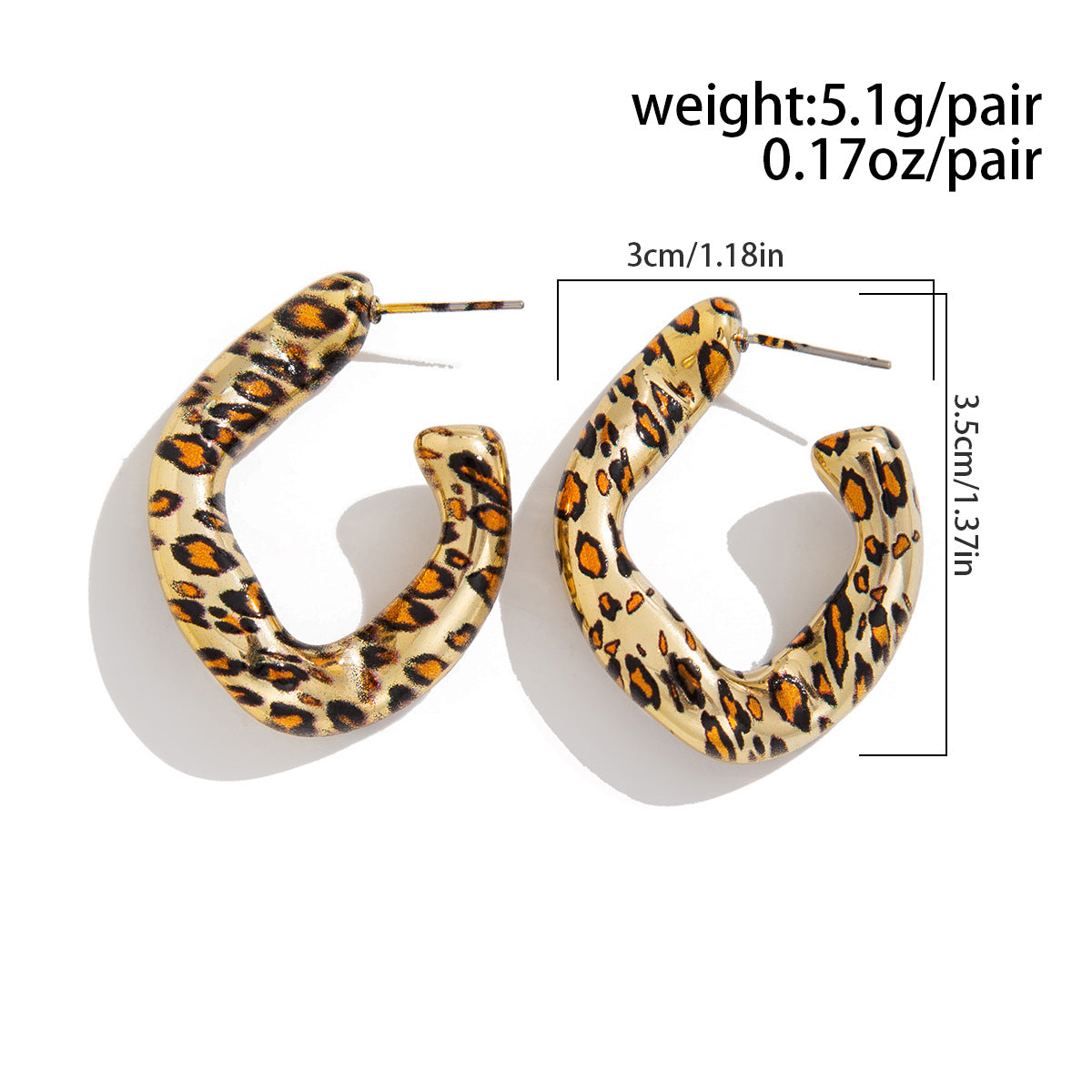 Noira Leopard Geometry Earrings