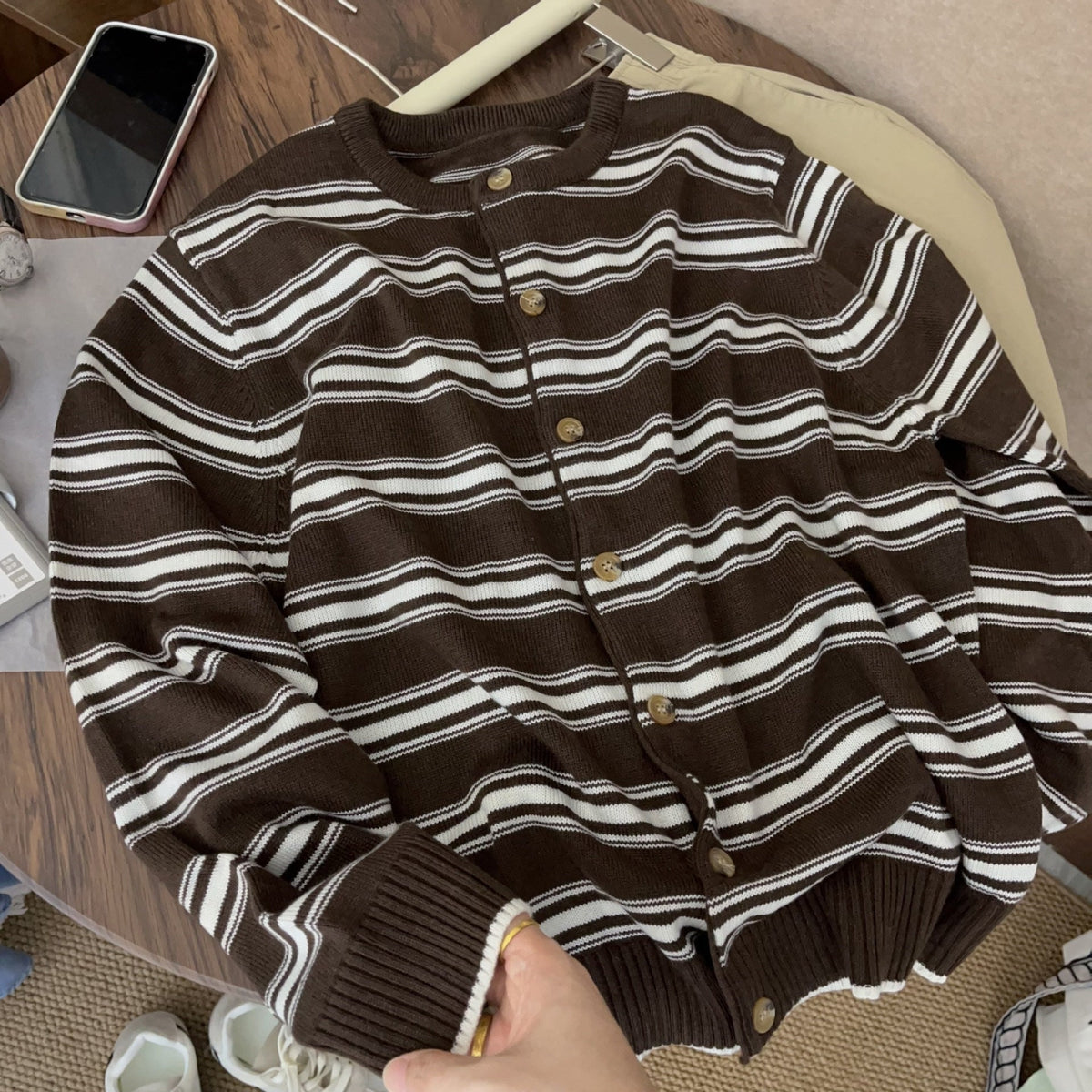 Striped Knit Cardigan – Classic Cozy Layer
