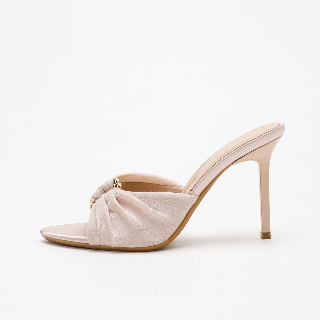 Rosalie Ruched Mule Heels