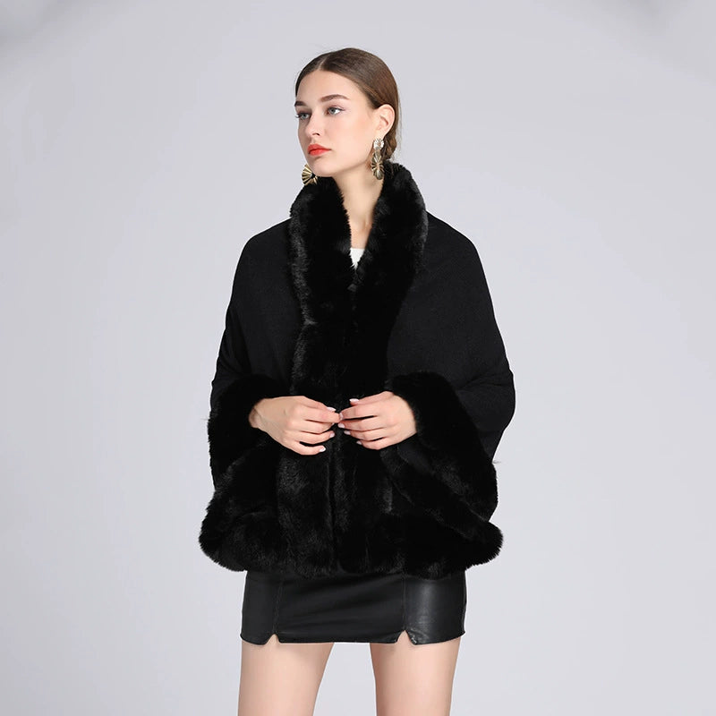 Black Fur-Edge Cape