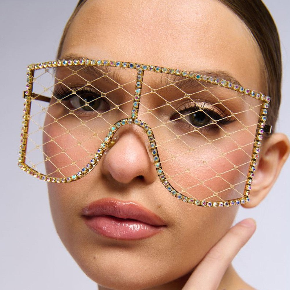 Rhinestone Frameless Party Glasses – Sparkle Vibes