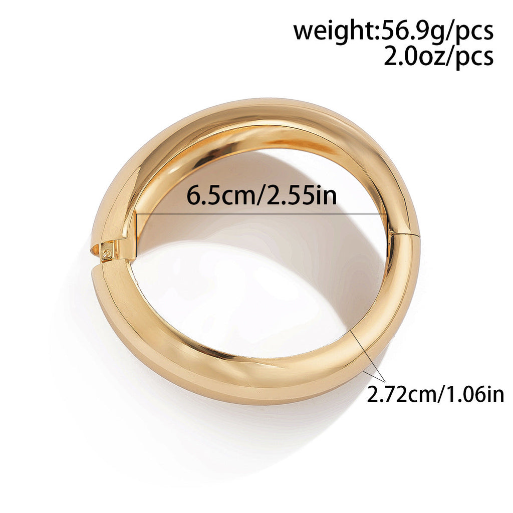 Metallic Teardrop Spring Bangle