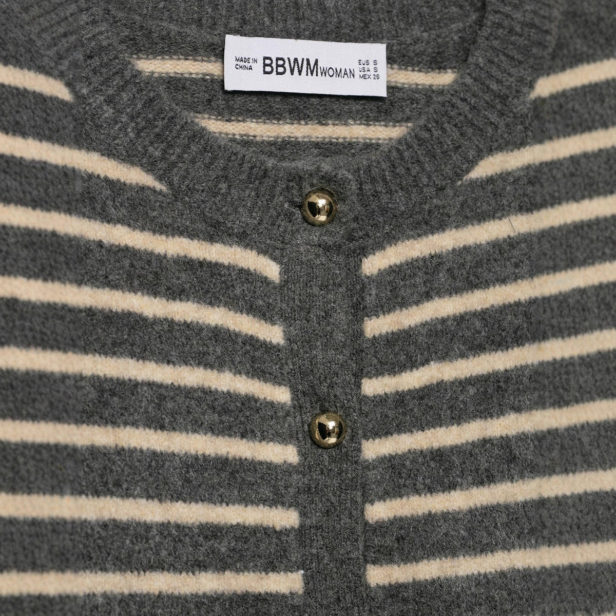 Striped Crew Neck Knit Cardigan – Classic Cozy Layer