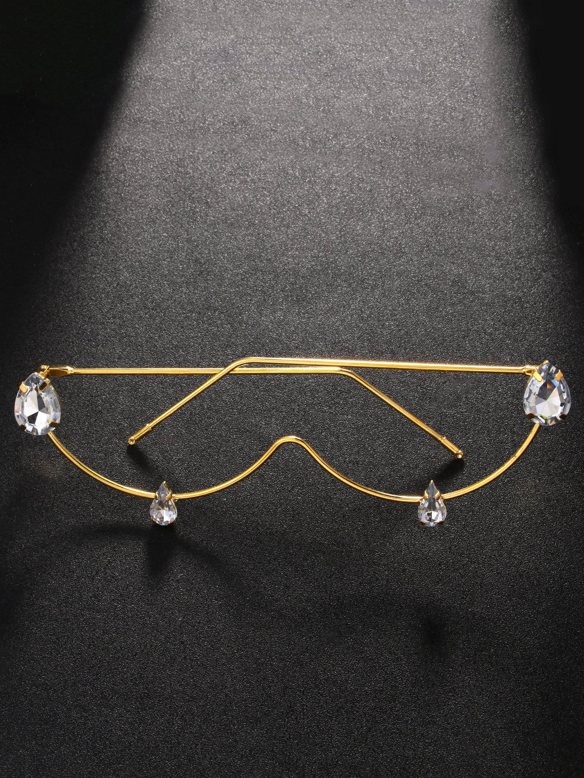 Rhinestone Frameless Party Glasses – Sparkle Vibes