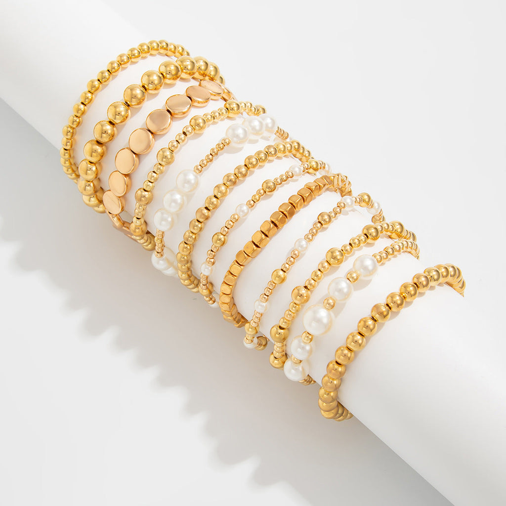 Pearluxe Beaded Bracelet Stack
